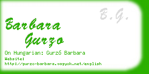 barbara gurzo business card