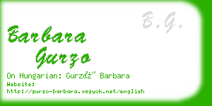 barbara gurzo business card